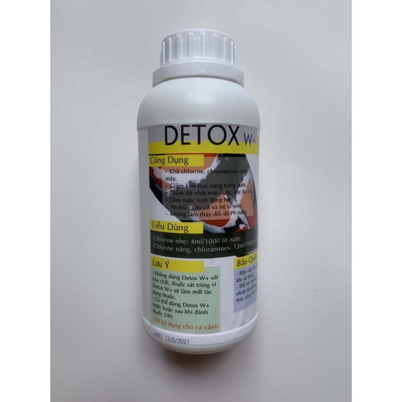 Detox W khử clo, kim loại nặng 500ml