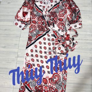 Váy lụa tay bồng Zara tuồn