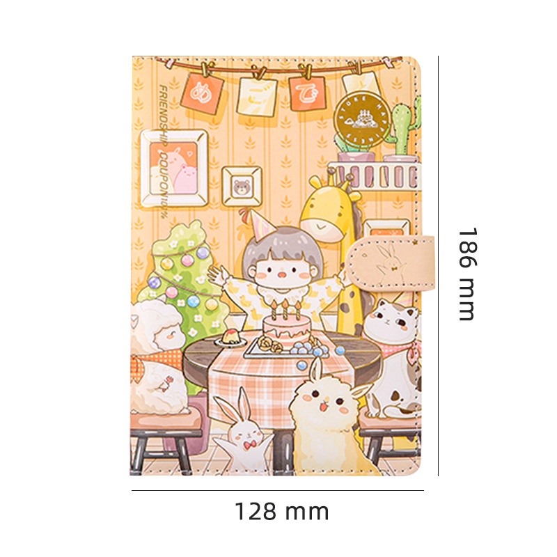 Set 112 tấm sổ tay từ tính họa tiết hoạt hình lãng mạn dễ thương