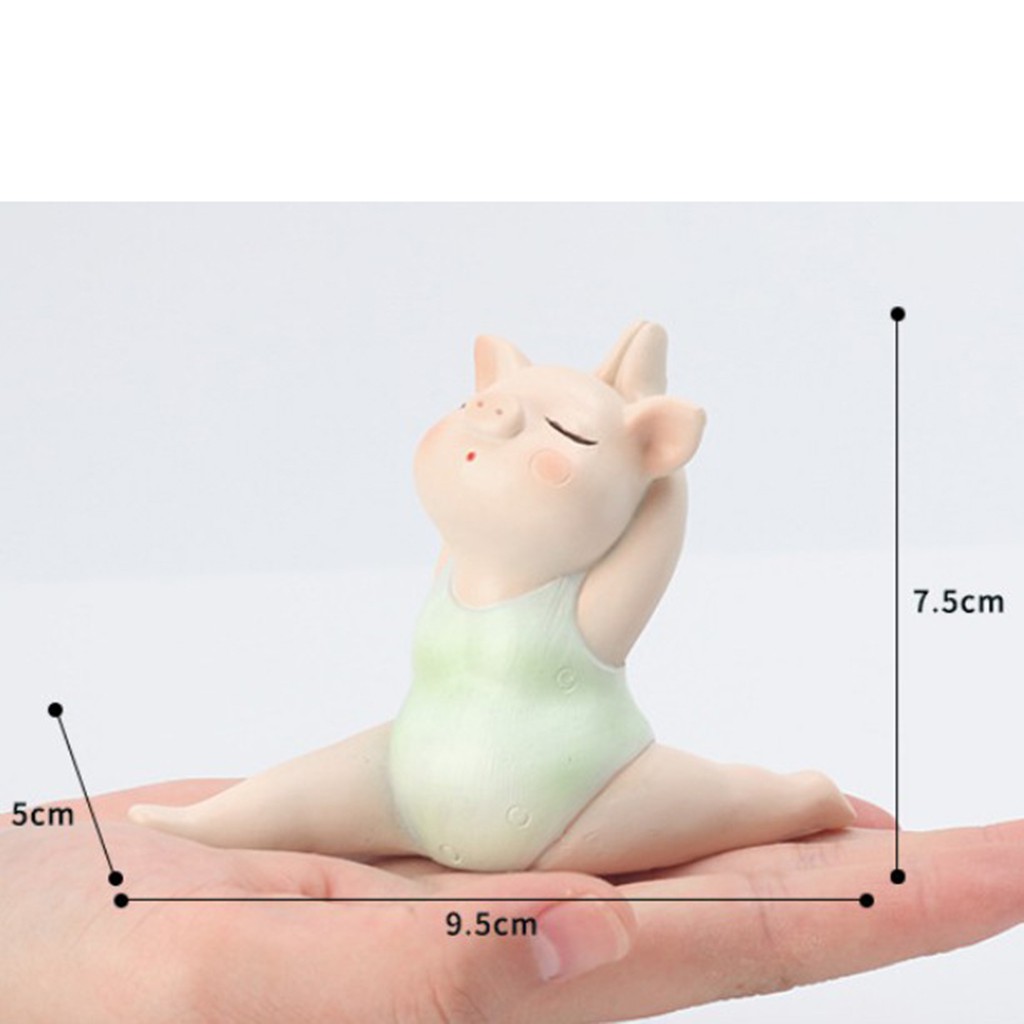 Mô hình heo tập yoga hoạt hình dễ thương