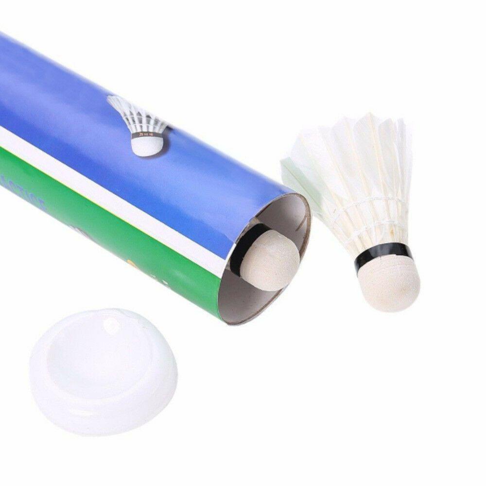 WUWOWU Set 12 Trái Cầu Lông Ngỗng Màu Trắng Siêu Bền Thời Trang