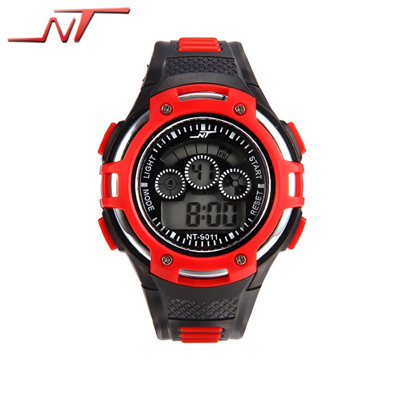 (giá sỉ)Đồng hồ thể thao nam điện tử NT - 9011 Dây nhựa nhiều màu