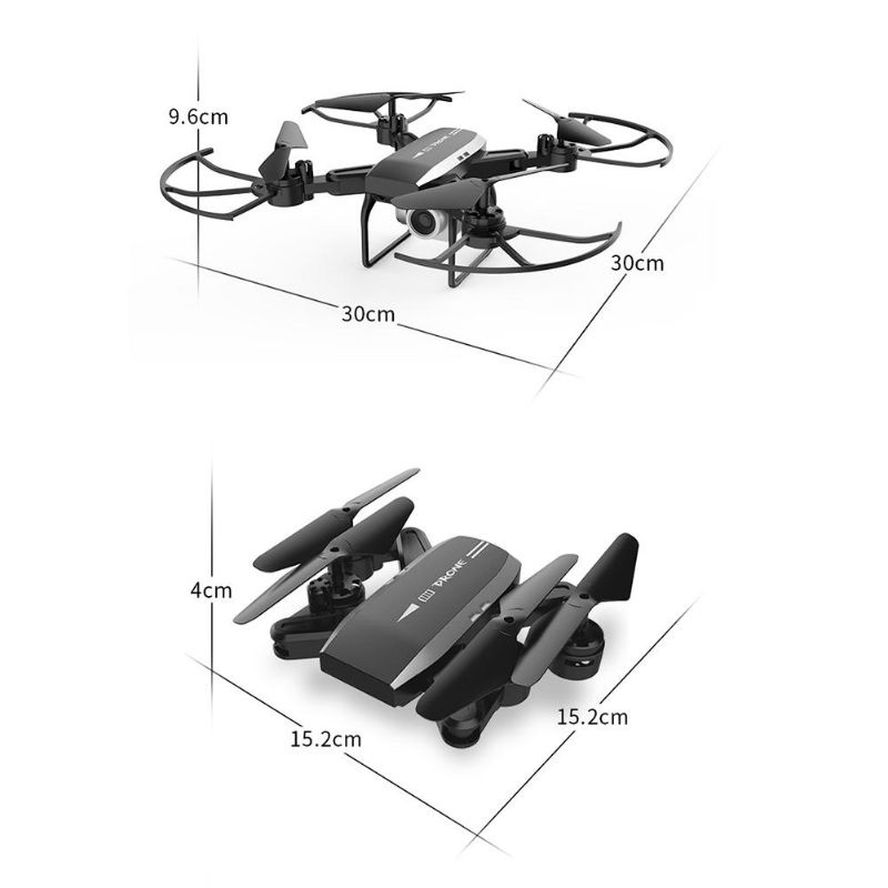 Máy bay điều khiển từ xa Flycam Drone có Camera HD Wifi FPV tự cân bằng gấp gọn