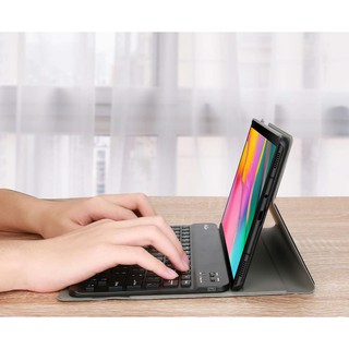 Bàn phím bluetooth samsung t515, t510, galaxy tab a 10.1 , kèm bao da