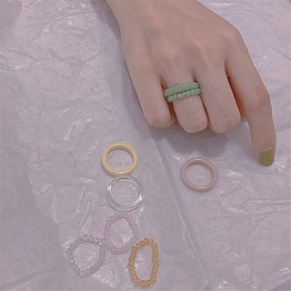Set nhẫn phale màu pastel