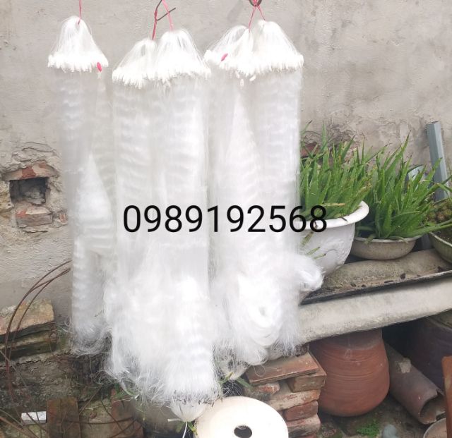 Lưới đánh cá 3 màn then 4 cao 80cm dài 70m bắt cá trắm chép và cá từ 600g đến 3kg