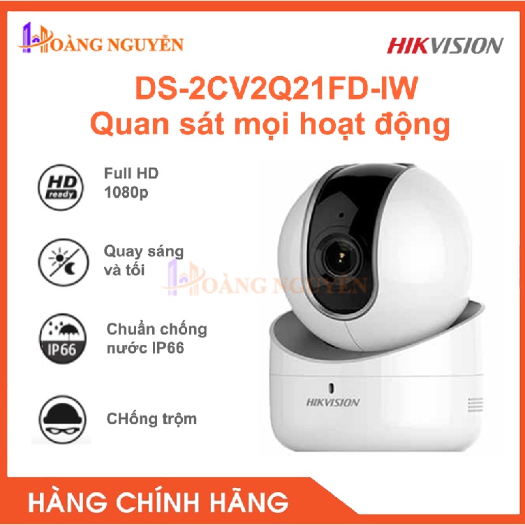 [NHÀ PHÂN PHỐI] Camera Wifi Hikvision Q1 2MP DS-2CV2Q21FD-IW Camera Không Dây 360