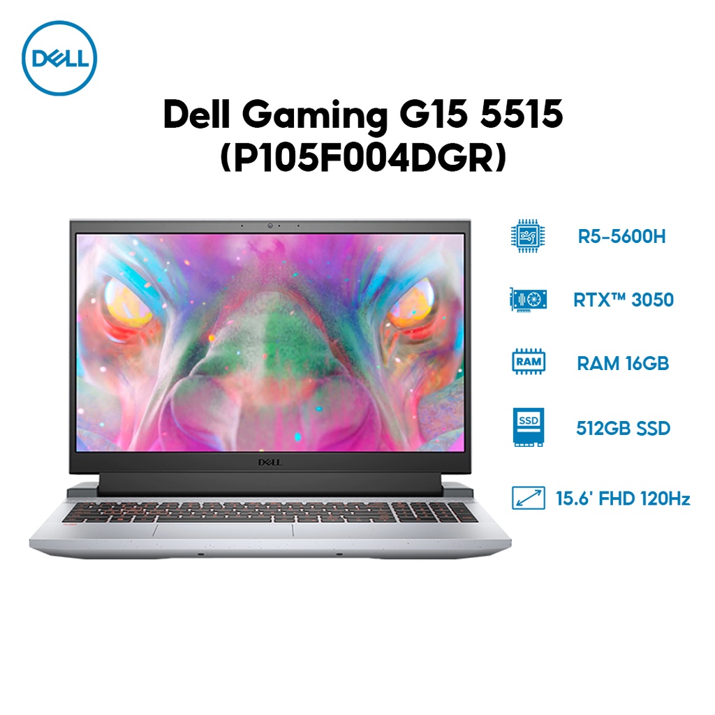 Laptop Dell Gaming G15 5515 P105F004DGR R5-5600H | 16GB | 512GB | GeForce RTX™ 3050 | 15.6' FHD| W11