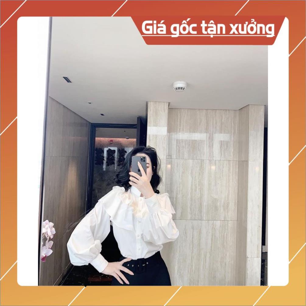 [Hàng Chất Lượng] Áo Sơ Mi Nút Ngọc Bèo Tầng Cổ Trụ MELY (TRẮNG) | BigBuy360 - bigbuy360.vn