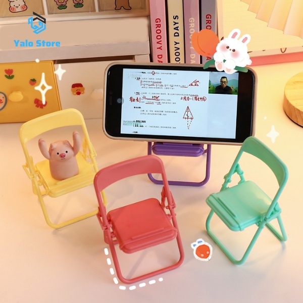 Giá đỡ điện thoại mini hình chiếc ghế gấp gọn thay đổi độ nghiêng mới nhất 2022 - Yalo Store