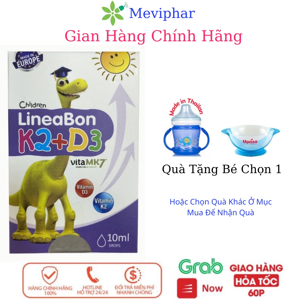 LineaBon K2+D3.Bổ Sung Vitamin K2D3 Tăng Cường Hấp Thu Canxi Tối Đa Trẻ Cao Lớn Khỏe Mạnh