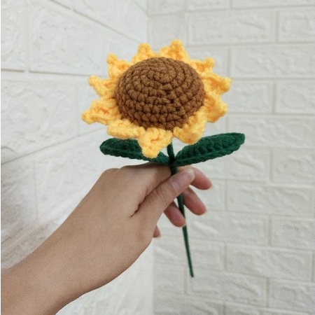 LẺ THEO BÔNG -Bó hoa dệt kim đan len handmade  làm quà tặng 20/10, 20/11, sinh nhật, lễ tình nhân, ngày kỉ niệm xinh xắn