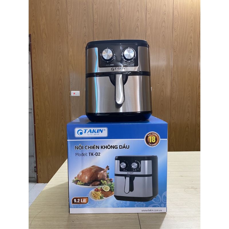 Nồi Chiên Không Dầu TAKIN TK-02 9.2L, Dung Tích Siêu Lớn, Công Nghệ Chiên Hiện Đại, Bảo Hành 12 Tháng