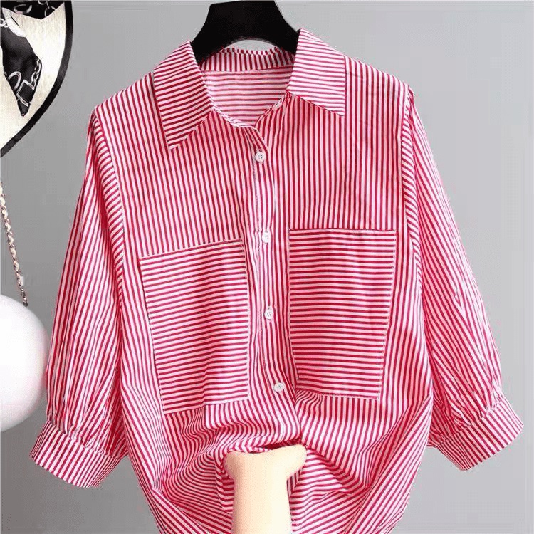 MẪU HOT SIÊU PHẨM TRÌNH LÀNG ÁO SƠ MI SỌC NỮ DÁNG THỤNG SANG CHẢNH ĐI LÀM CÔNG SỞ BAO XINH LỊCH SỰ SANG CHẢN