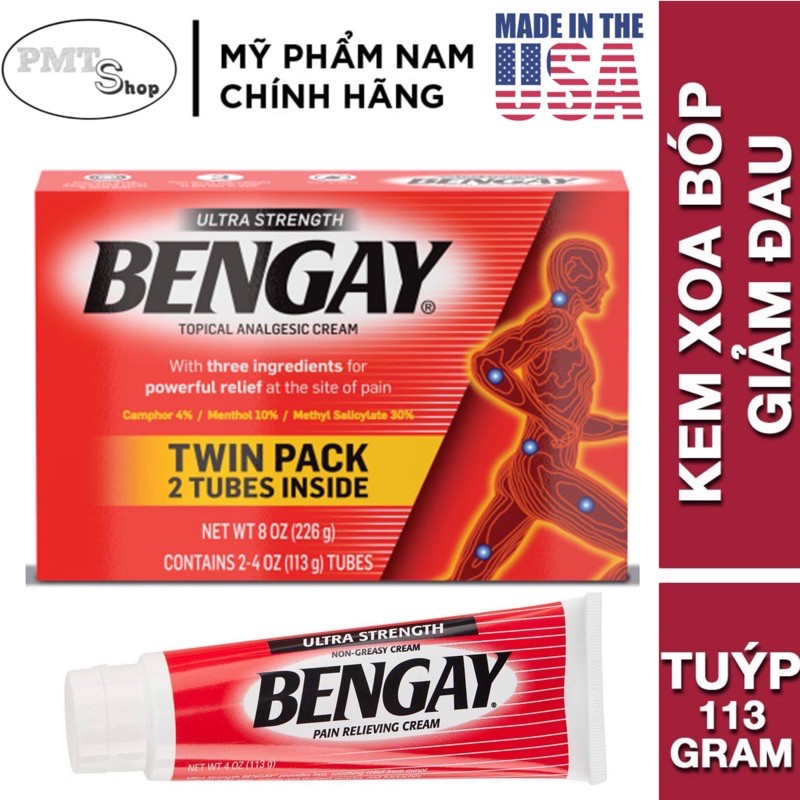 [USA] Kem giảm đau BENGAY dầu nóng xoa bóp 113g | 226g - Mỹ