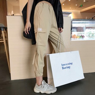 [HÀNG QUẢNG CHÂU] Quần túi hộp lưng thun unisex