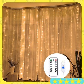 (SẴN) Đèn led thả rèm decor siêu chill/ Led tự động có bảng điều khiển