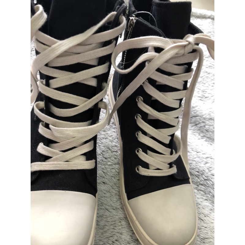 [Thanh lý ] Giày Nam sneaker classic cao cổ đen trắng size 41