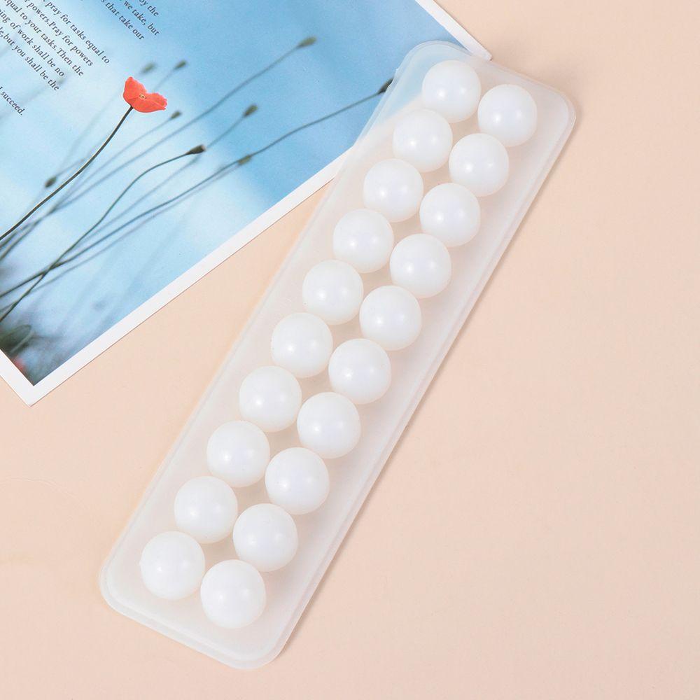 YNATURAL Khuôn Silicone Làm Hạt Cườm Pha Lê Tròn Thủ Công