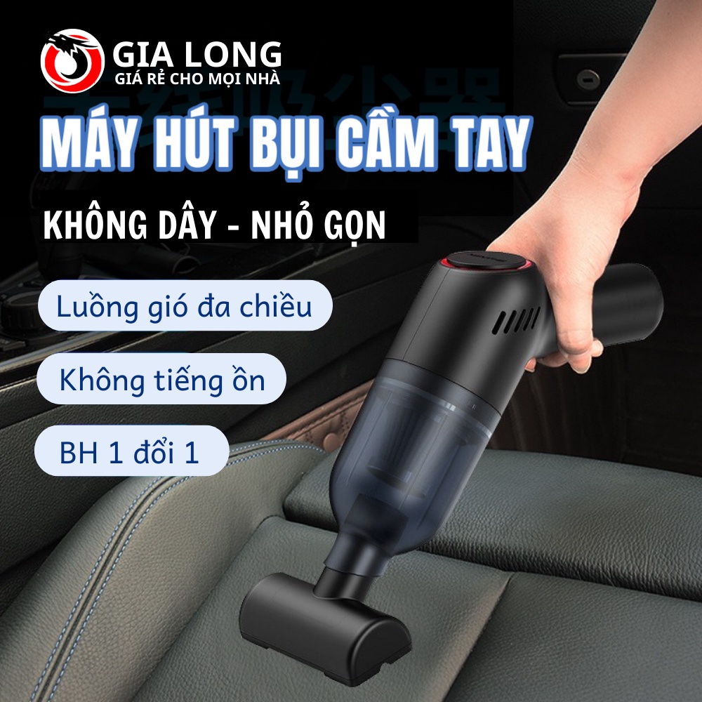 Máy Hút Bụi Cầm Tay Không Dây Mini Lực Hút 12000PA Pin Sạc, Hút Bụi Giường Đệm, Ô Tô, Nhà Cửa Bảo Hành 24 Tháng