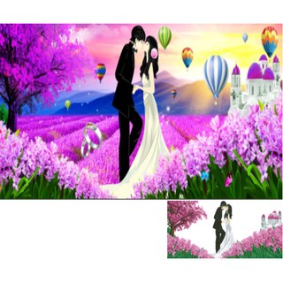 Tranh đính đá cao câp Tình yêu vĩnh cửu