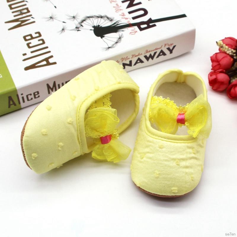 Giày Búp Bê Cotton Đế Mềm Cho Bé Gái 0-18 Tháng Tuổi