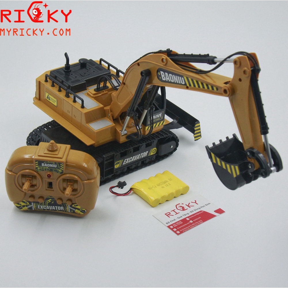 Xe múc xoay mâm - Cỡ lớn - Xe múc điều khiển bánh xích, pin sạc