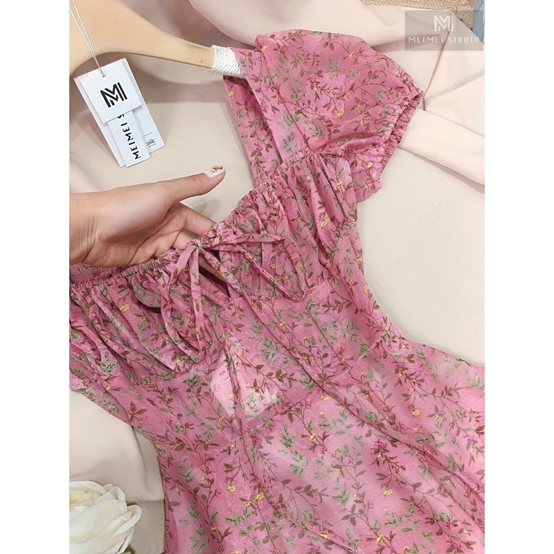 Đẩm maxi hoa nhí rúm ngực | BigBuy360 - bigbuy360.vn