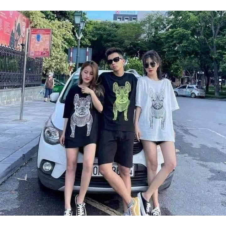 [FORM TO SIÊU RẺ] Áo phông tay lỡ unnisex in hình Chó pitbull 3D_Áo thun form rộng nam nữ cá tính, basic (Ảnh thật )