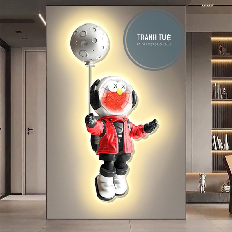 (70x100) Tranh Chú Gấu Kaws Toy Treo Tường /Game/ Gaming / RObot/ Bearbrick Siêu anh hùng Marvel T1.Tranh tráng gương