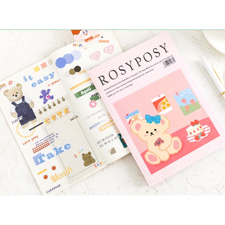 sổ sticker Rosy Posy ver dễ thương