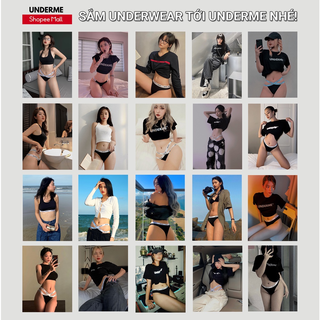 Áo bra nữ Cotton UNDERME tập gym thể thao năng động dáng XẺ NGỰC - UDM012