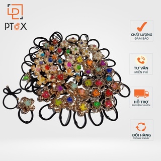 Dây Buộc Tóc Màu Đen Gắn Hoa Nhiều Mẫu Phong Cách Hàn Quốc PT8X