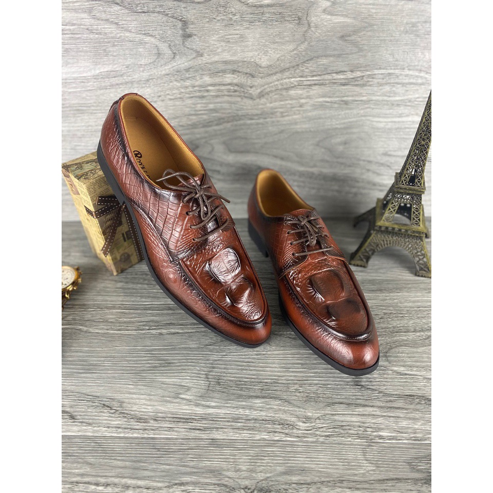 Thanh Lý Giày Công Sở Nam Da Bò Buộc Dây Cao Cấp Sang Trọng