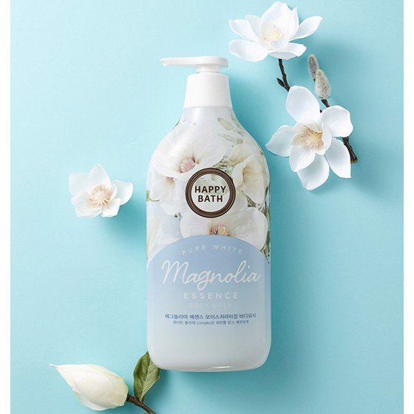 Sữa tắm dưỡng trắng da hương hoa mộc lan Happy Bath Pure White Magnolia Essence Body Wash 900gr