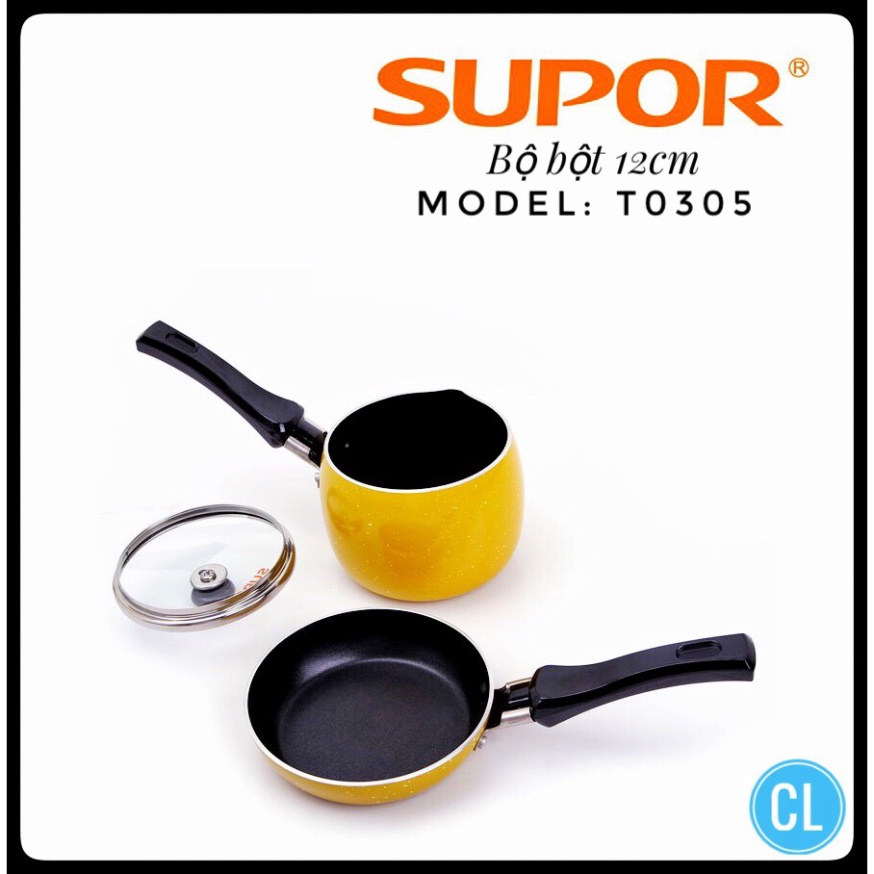 Bộ nồi chảo Bobo Supor T0305 Hợp kim nhôm Chính hãng