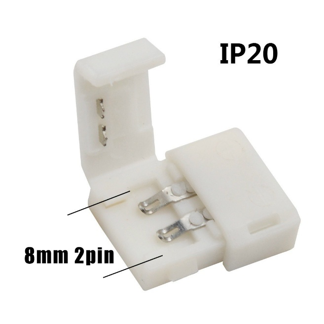 Nối giữa  2 LED dây đơn màu 2835, 5050 8mm- 10mm, 2 chân
