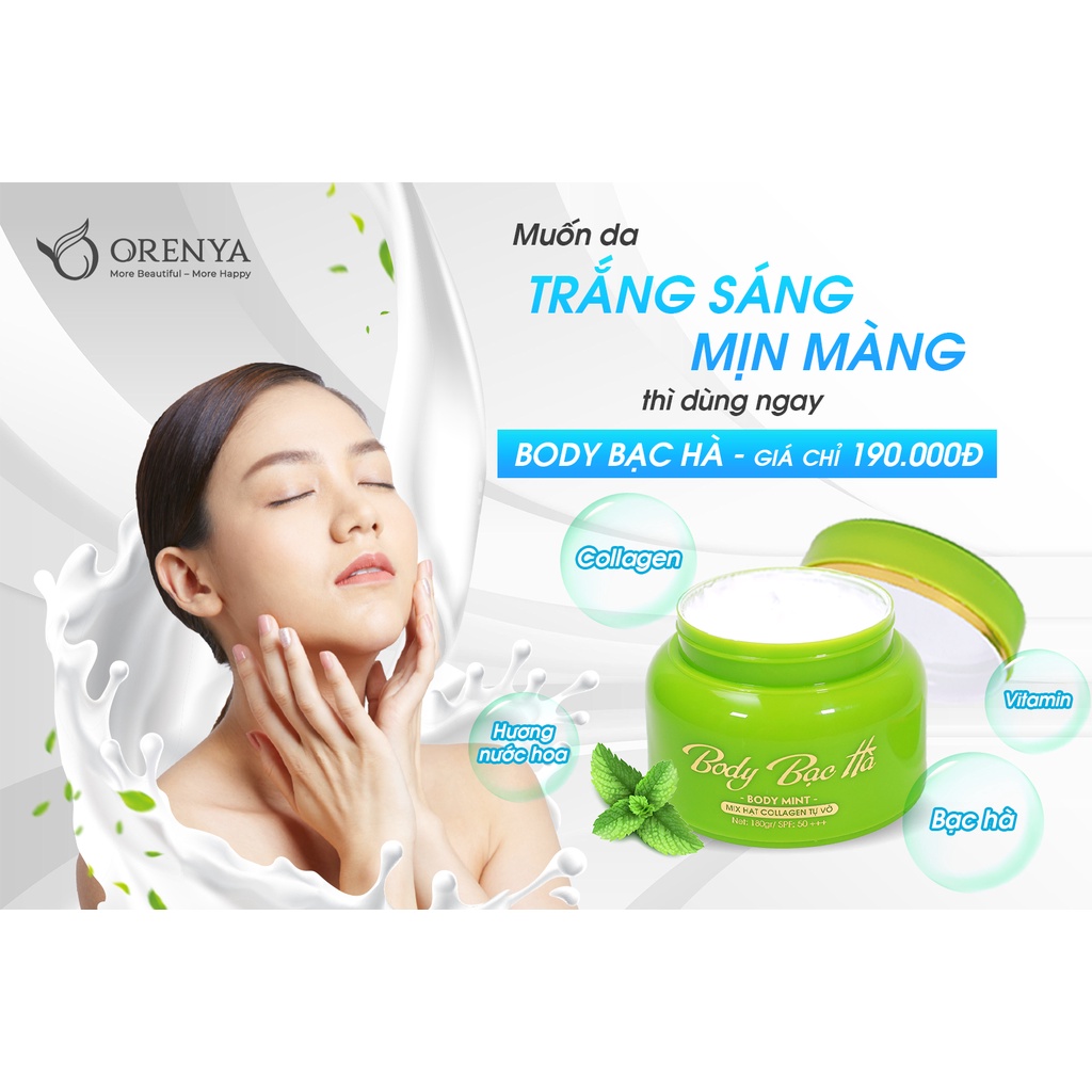 Kem Body Bạc Hà  - Body Mint Dưỡng Trắng da, thấm nhanh, không bết dít