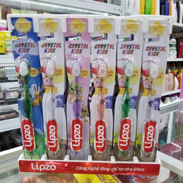 Bàn chải đánh răng cho bé Lipzo Crystal Kids 1-5 tuổi