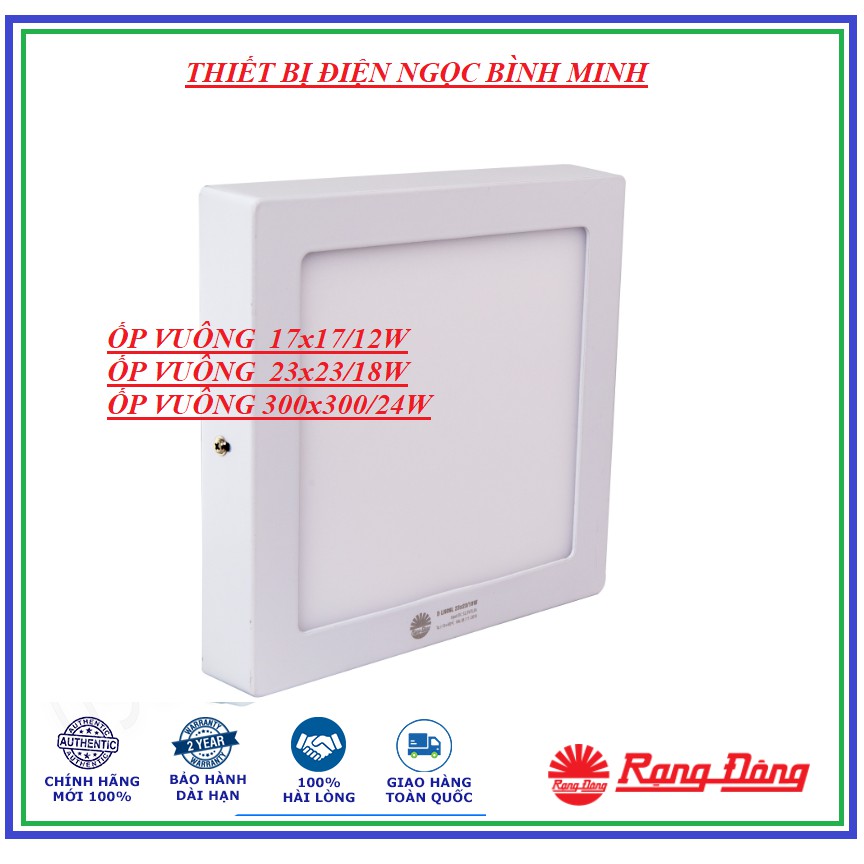 Đèn LED Ốp trần Vuông 12W , 18W, 24W Rạng Đông