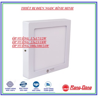 Đèn led ốp trần vuông 12w , 18w, 24w rạng đông