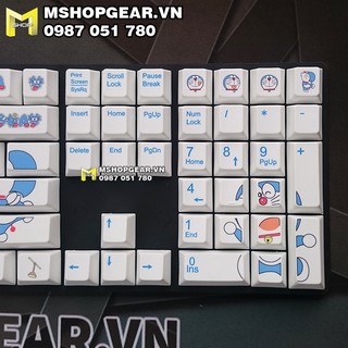 Bộ keycap Doraemon thick pbt oem profile dye-sub 108 keys
