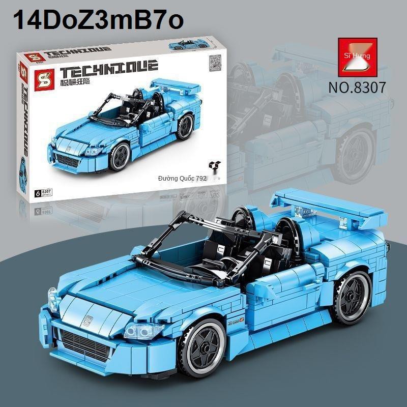 Tương thích với Lego Building Blocks, Boy Lắp ráp Đồ chơi giáo dục cho trẻ em Kéo Back Car Sports Assembled Racing