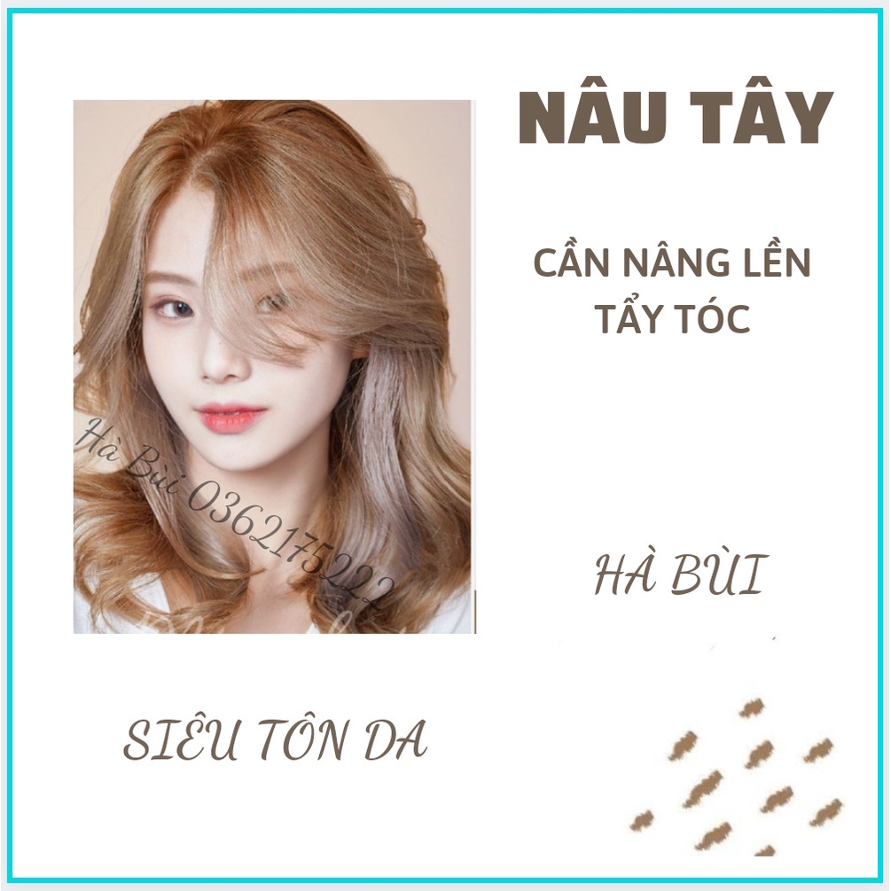 Thuốc Nhuộm Tóc Nâu Tây Nây Tây Khói _ Nâu Vàng Khói Tặng Oxy Trợ Nhuộm, Cần Phải Tẩy Tóc.