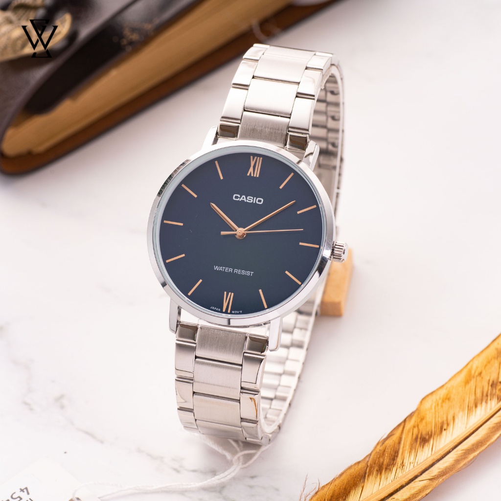 Đồng Hồ Quartz Nam Casio WATCHSTORE MTP-VT01D-2BUDF Thiết Kế Mặt Kính Khoáng 40mm, Dây Kim Loại Và Vỏ Thép Không Gỉ