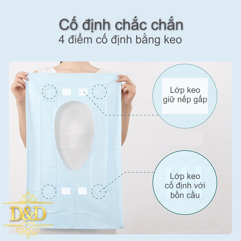 Tấm lót, miếng lót bồn cầu vệ sinh WHIKON dùng 1 lần tiện lợi