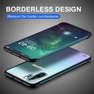 Frameless Case  For Samsung Galaxy Note 10 Plus 5G Ultra Thin Matte PC Translucent Shockproof Back Cover+Ring Strap