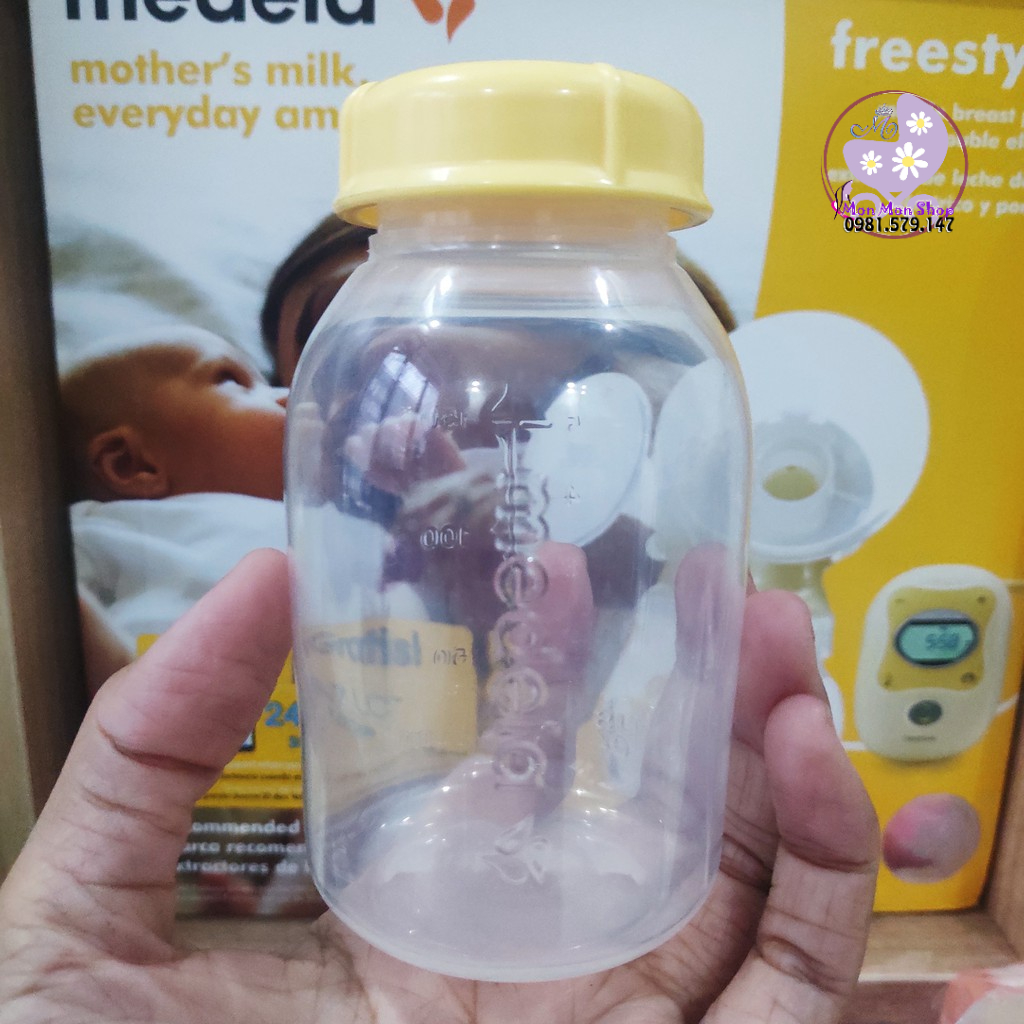 Bình trữ sữa Medela 150ml chính hãng USA vạch in dập nổi ( lẻ 1 bình )