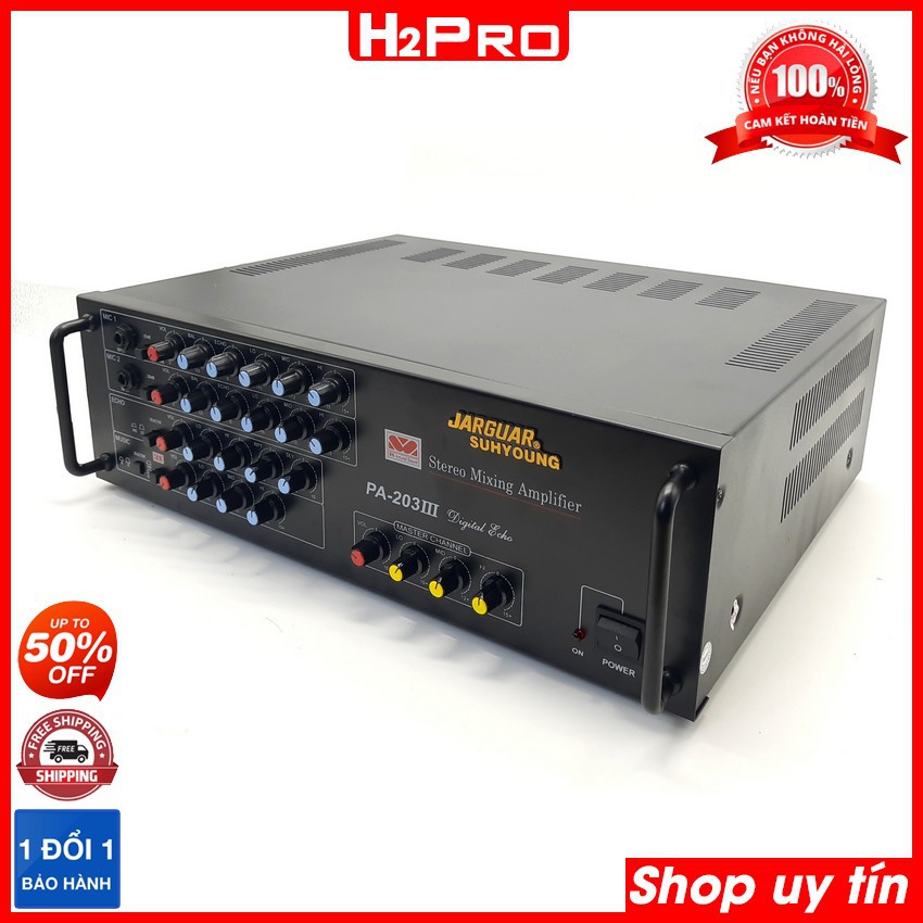 Amply Karaoke Jarguar PA-203III 8 sò 480W công suất lớn, amply jarguar liên doanh, bh 12 tháng (tặng 10m dây loa)