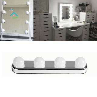 NU 4 Bulb LED Makeup Mirror Light Suction Cup Installation Dressing Table Vanity Light Wall Lamp .vn